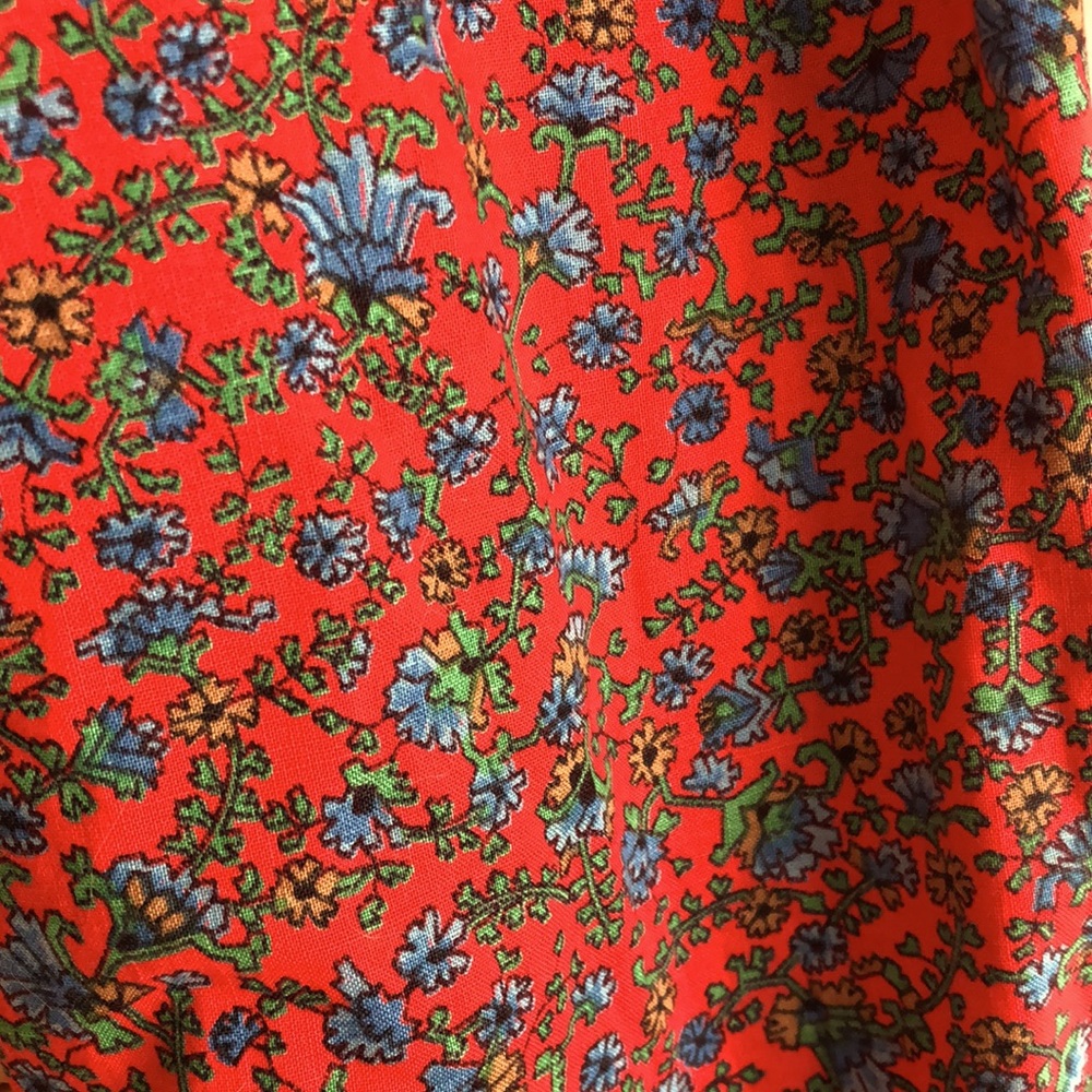 Vintage Red + Blue Flowered Frock - Picture 4 of 9